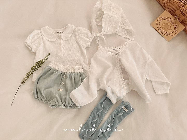 Valu Bebe - Korean Baby Fashion - #onlinebabyshop - Embossed Lace Cardigan - 5