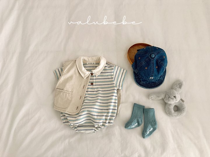 Valu Bebe - Korean Baby Fashion - #onlinebabyshop - Over Denim Vest - 9