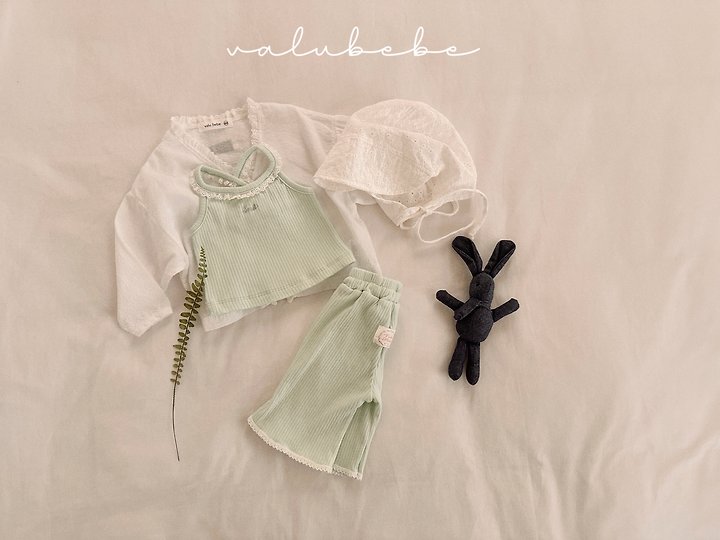Valu Bebe - Korean Baby Fashion - #smilingbaby - Cucumber Lace Bootcut Pants - 8