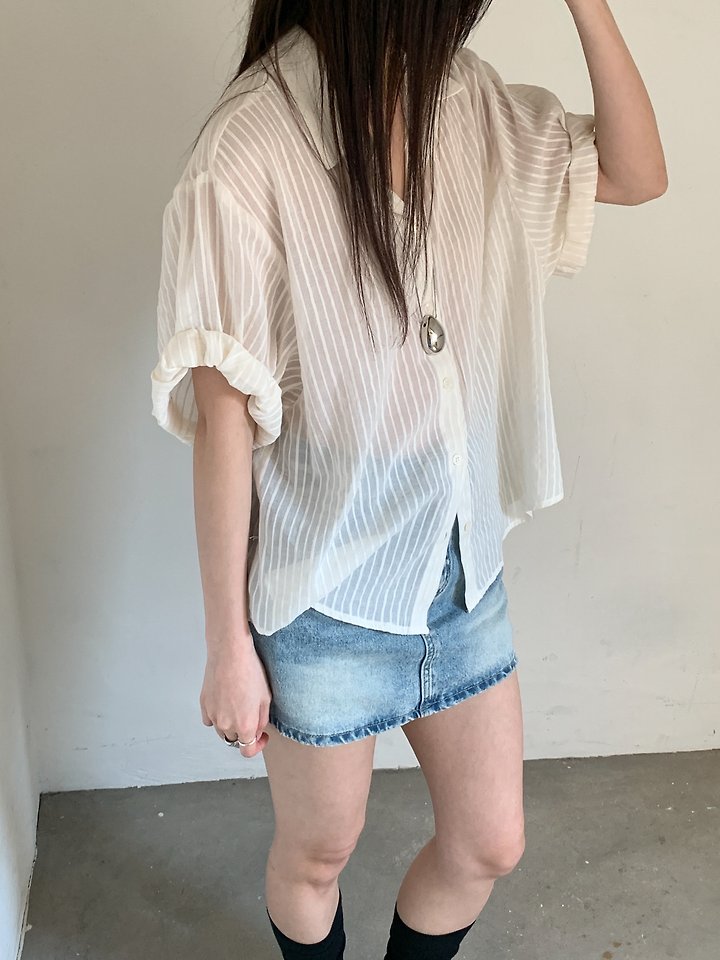 Vive L - Korean Women Fashion - #momslook - Rolled Sleeve Shirt - 11