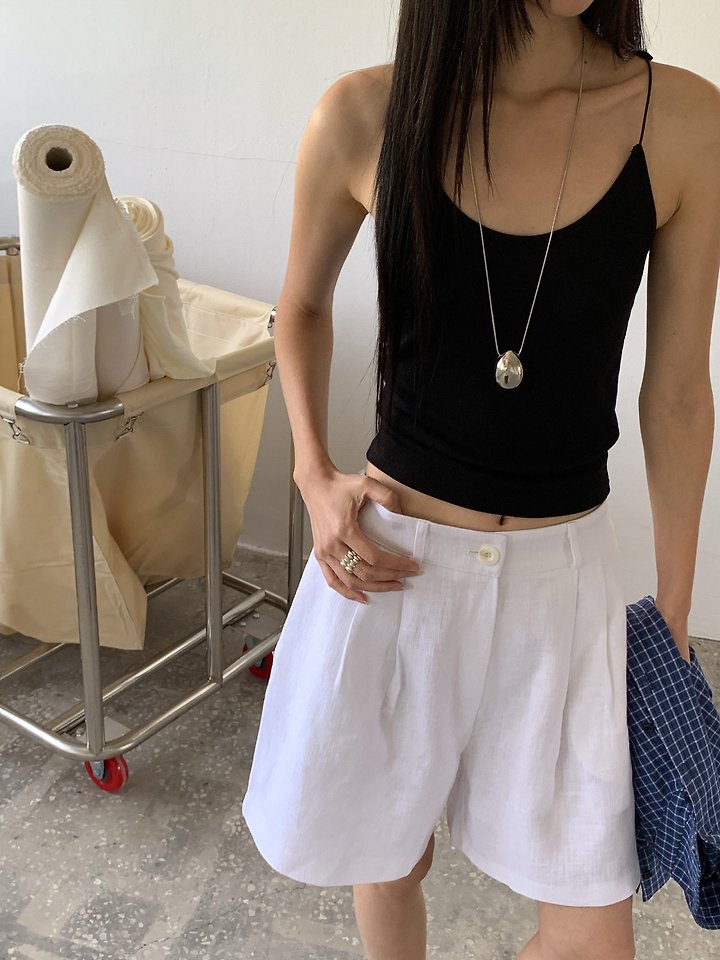 Vive L - Korean Women Fashion - #momslook - Waffle Strap Sleeveless Top - 7