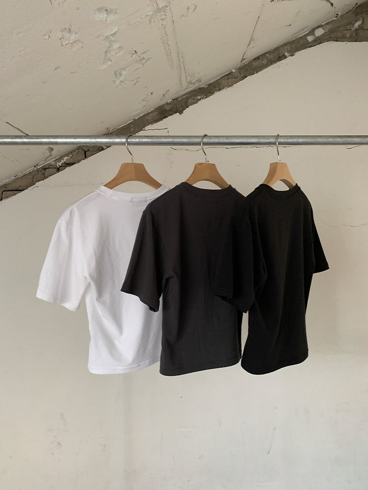 Vive L - Korean Women Fashion - #momslook - Slim Crop Tee - 3