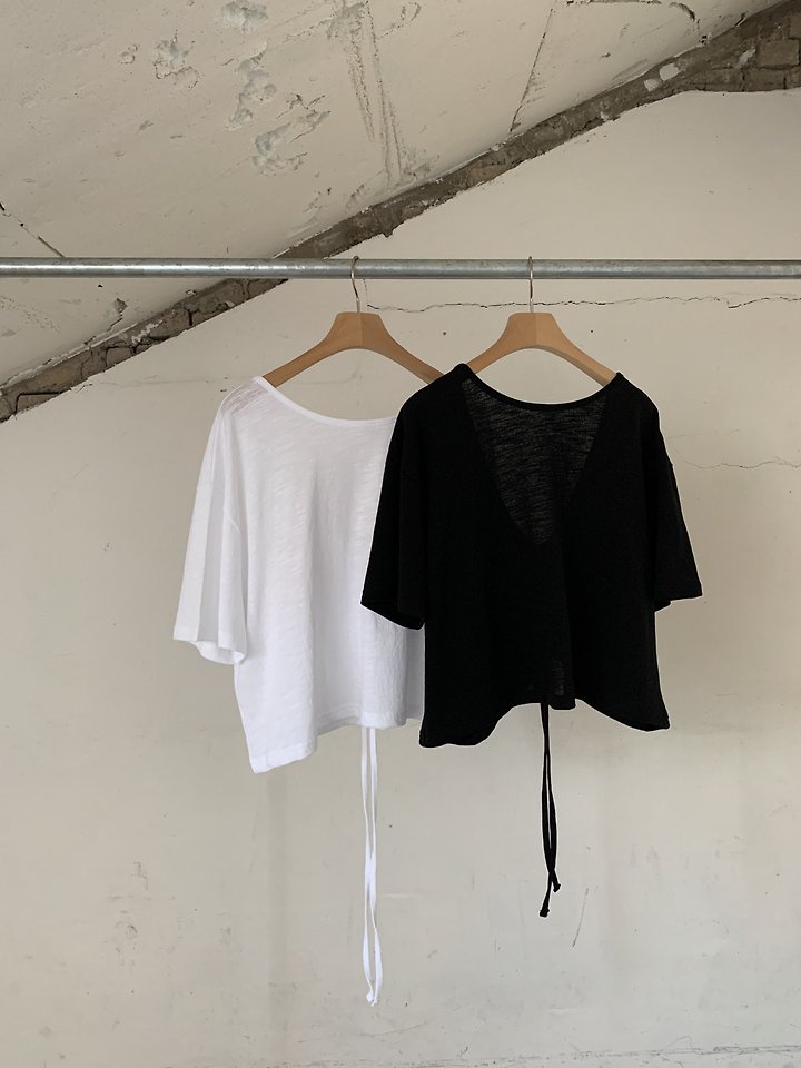 Vive L - Korean Women Fashion - #womensfashion - Back Tunnel Tee - 4