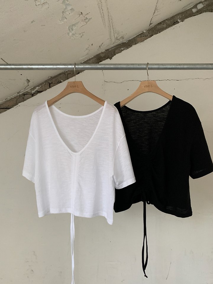 Vive L - Korean Women Fashion - #momslook - Back Tunnel Tee - 6