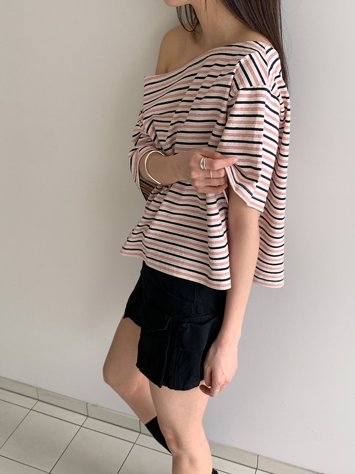 Vive L - Korean Women Fashion - #momslook - ST Off-Shoulder Tee - 8