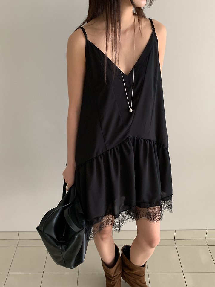 Vive L - Korean Women Fashion - #momslook - V Lace One-piece - 5