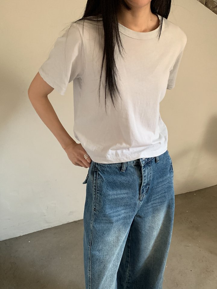 Vive L - Korean Women Fashion - #womensfashion - Perma Crop Tee - 4