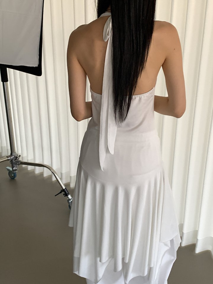 Vive L - Korean Women Fashion - #momslook - Halter Shirring One-piece - 7