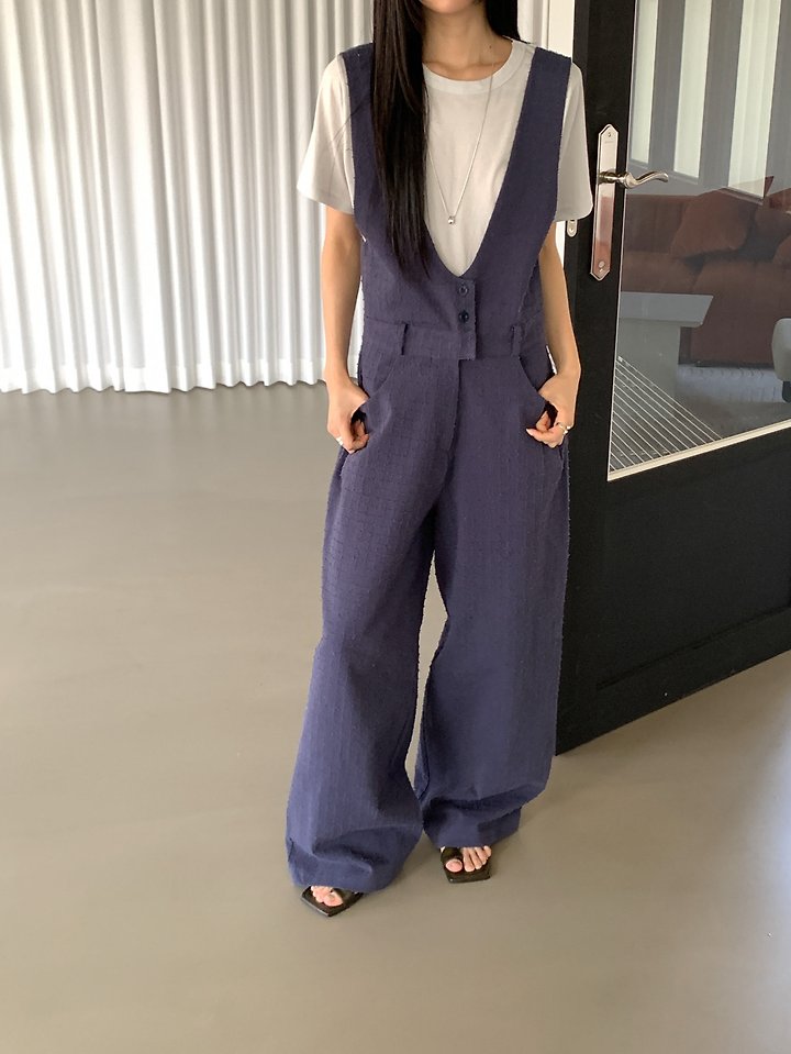 Vive L - Korean Women Fashion - #momslook - Punching Jumpsuit - 6