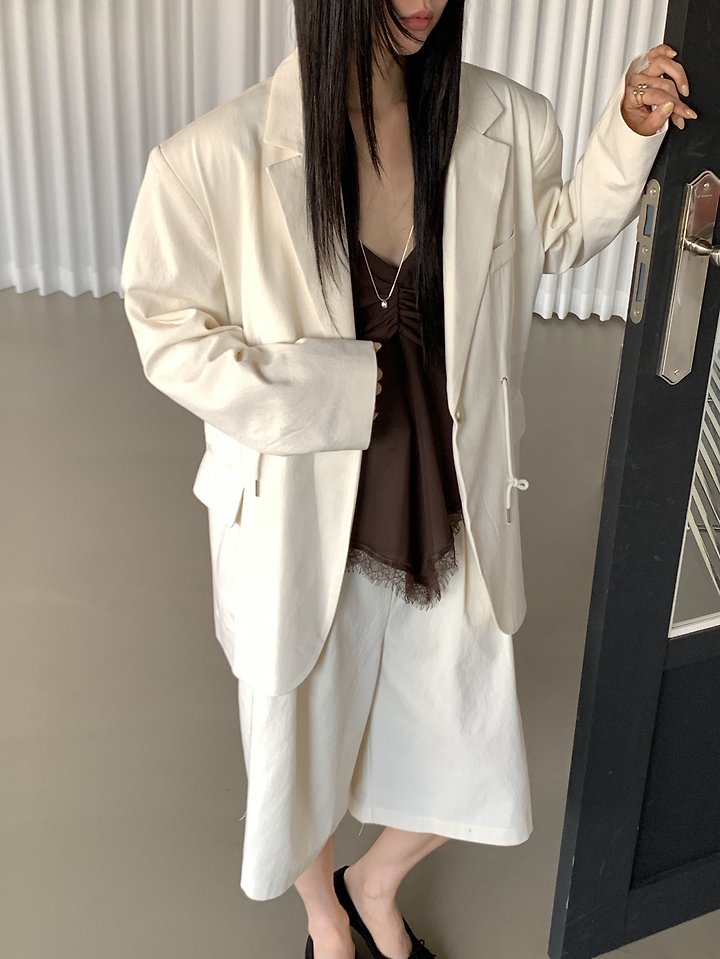 Vive L - Korean Women Fashion - #momslook - Natural Bermuda Pants - 2