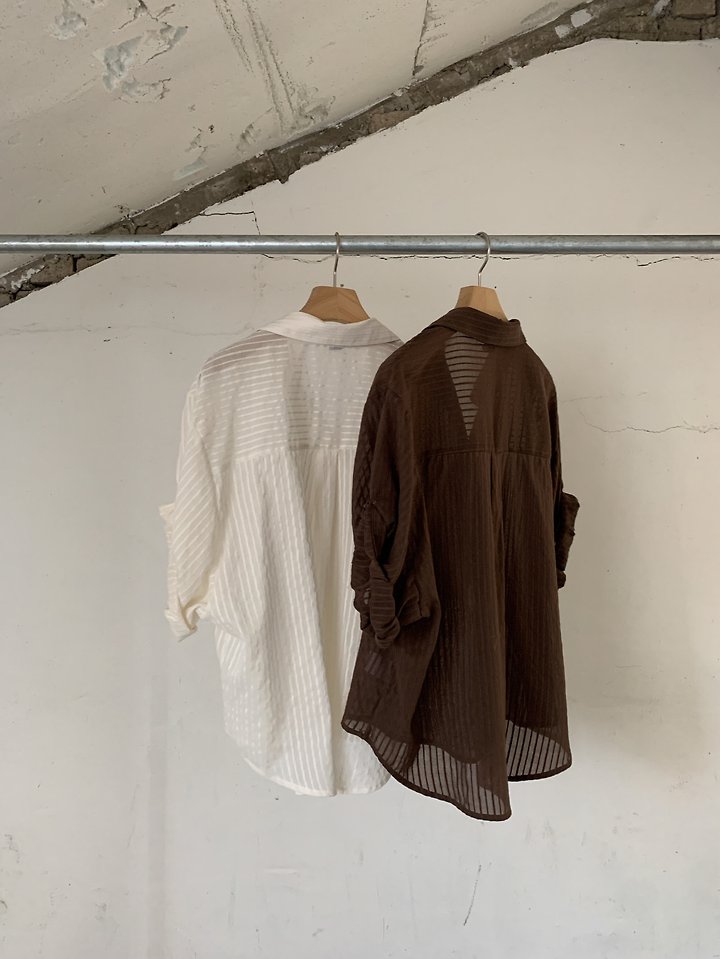Vive L - Korean Women Fashion - #pursuepretty - Rolled Sleeve Shirt - 3