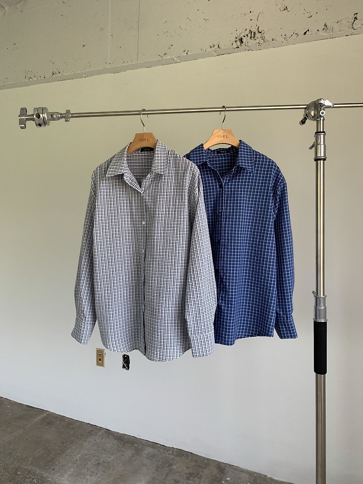 Vive L - Korean Women Fashion - #restrostyle - Salty Check Shirt