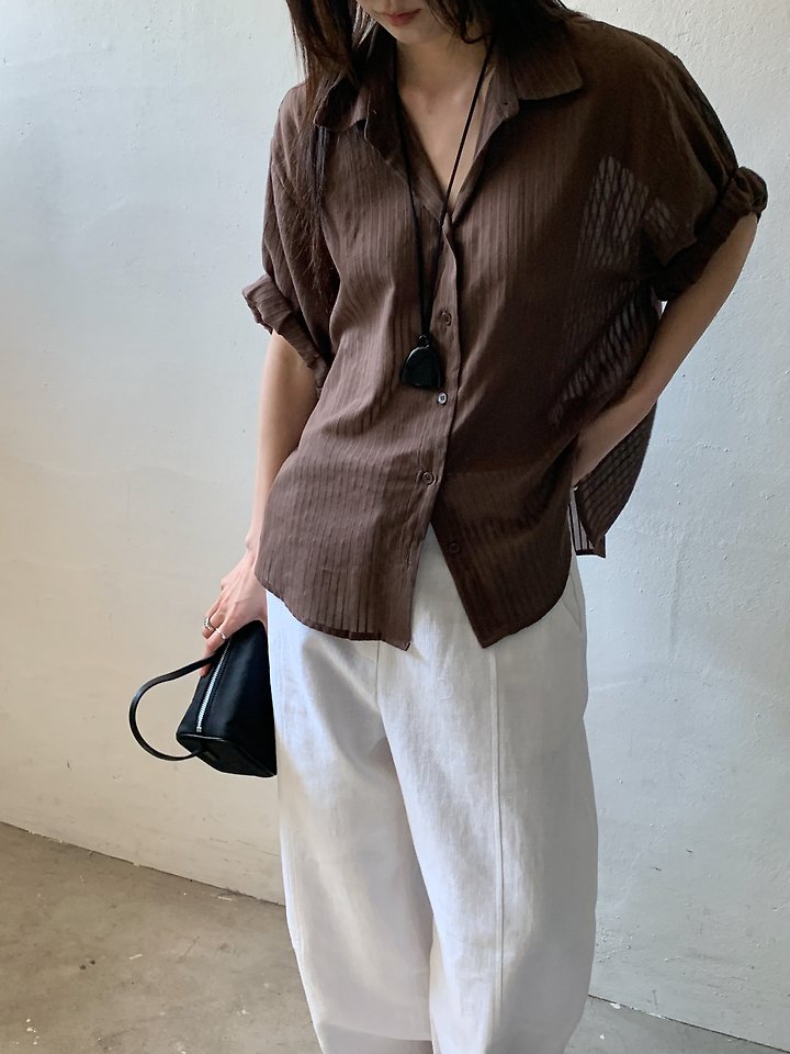 Vive L - Korean Women Fashion - #thatsdarling - Rolled Sleeve Shirt - 7