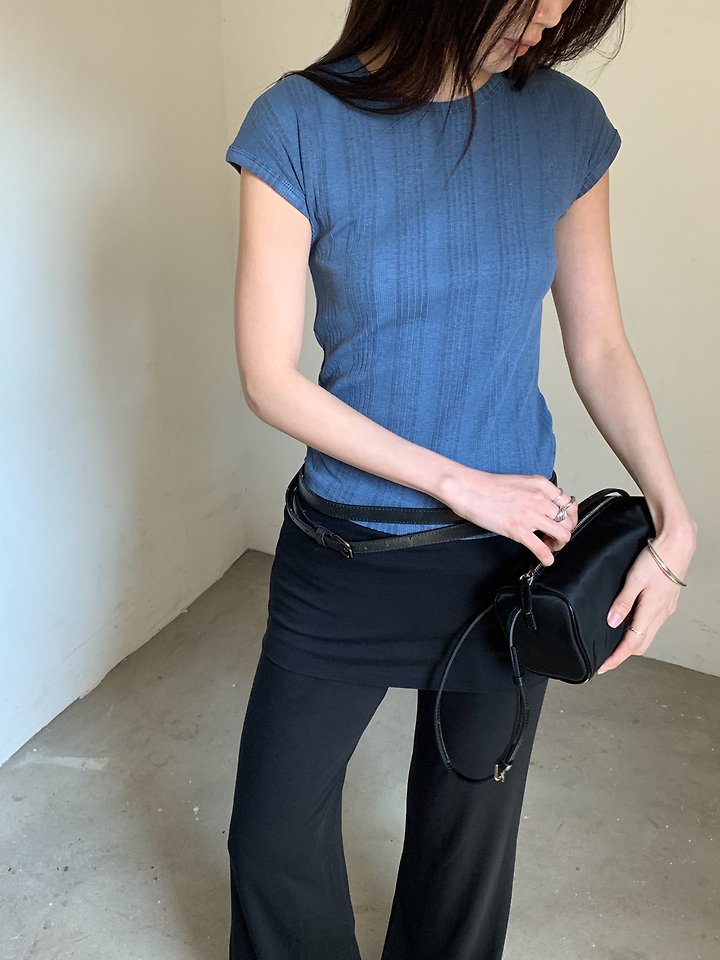 Vive L - Korean Women Fashion - #thelittlethings - Dyed Ribbed Tee - 7