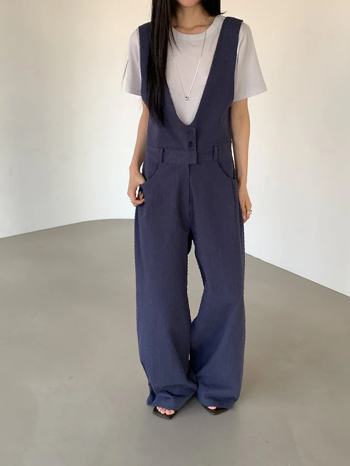 Vive L - Korean Women Fashion - #vintageinspired - Punching Jumpsuit - 10