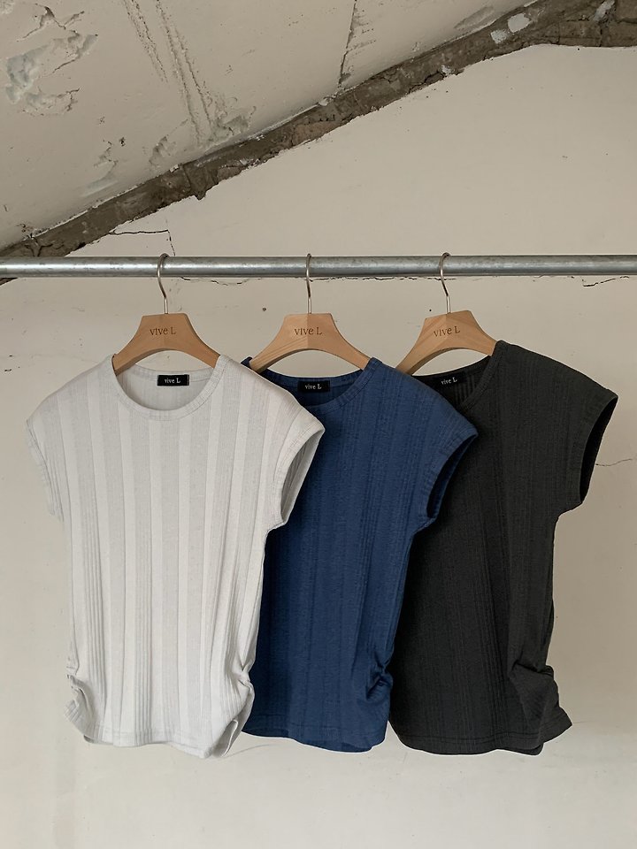 Vive L - Korean Women Fashion - #vintagekidsstyle - Dyed Ribbed Tee