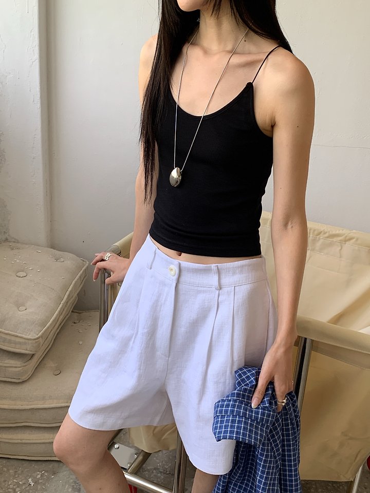 Vive L - Korean Women Fashion - #womensfashion - Waffle Strap Sleeveless Top - 10