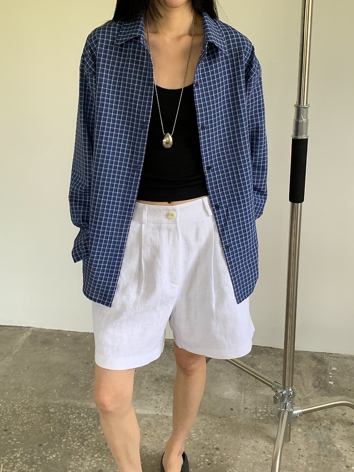 Vive L - Korean Women Fashion - #womensfashion - Salty Check Shirt - 11