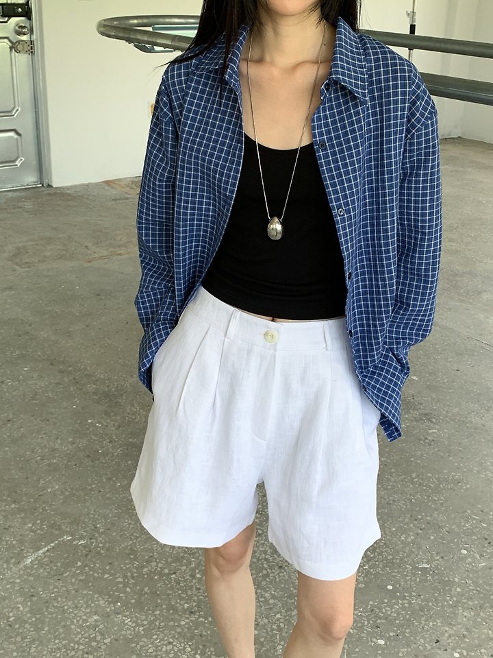 Vive L - Korean Women Fashion - #womensfashion - Salty Check Shirt - 7