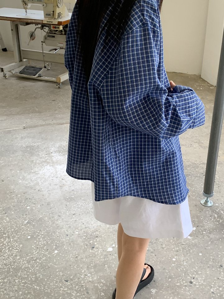 Vive L - Korean Women Fashion - #womensfashion - Salty Check Shirt - 9