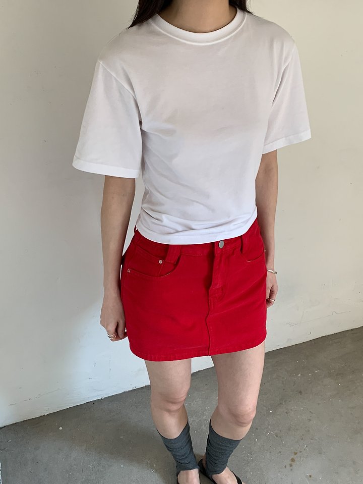 Vive L - Korean Women Fashion - #womensfashion - Slim Crop Tee - 10