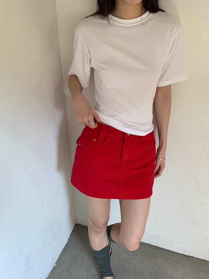 Vive L - Korean Women Fashion - #womensfashion - Slim Crop Tee - 8