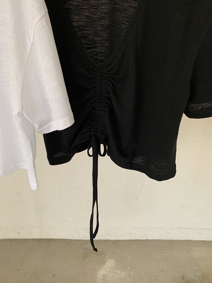 Vive L - Korean Women Fashion - #womensfashion - Back Tunnel Tee - 3