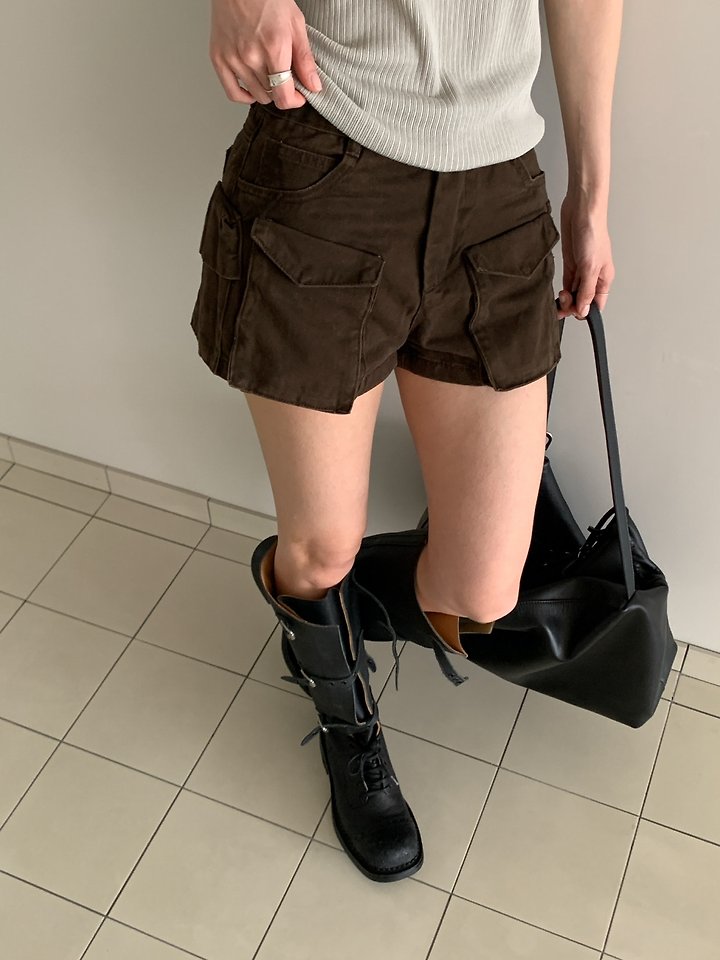 Vive L - Korean Women Fashion - #womensfashion - Cargo Short Pants - 5