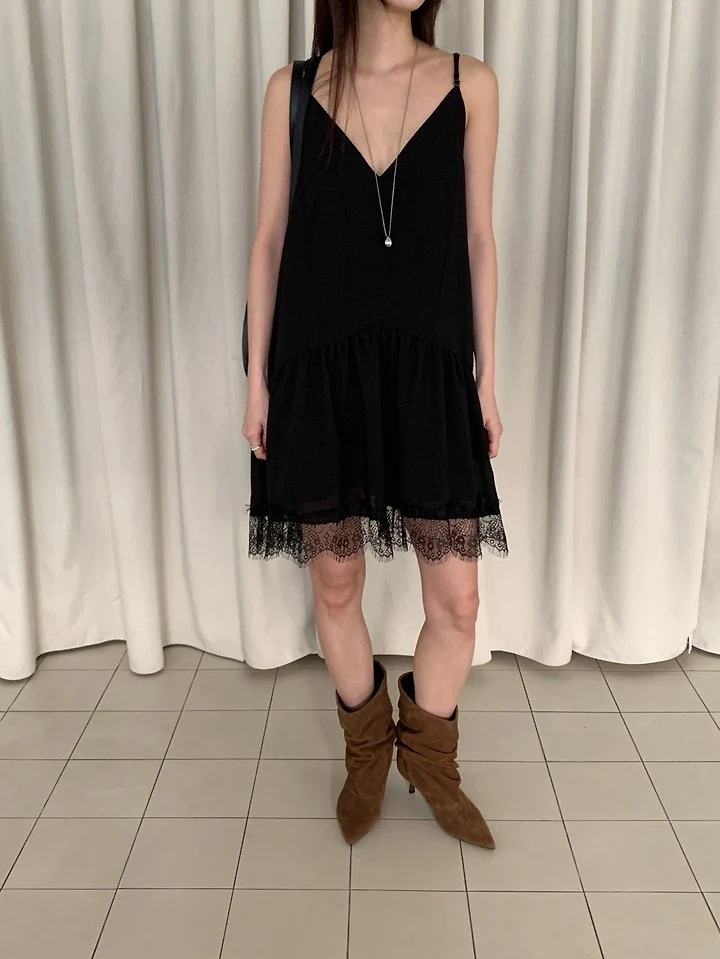 Vive L - Korean Women Fashion - #womensfashion - V Lace One-piece - 8