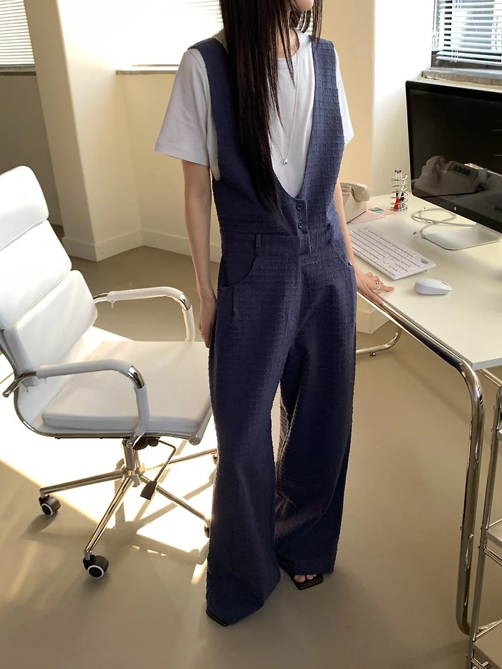 Vive L - Korean Women Fashion - #womensfashion - Punching Jumpsuit