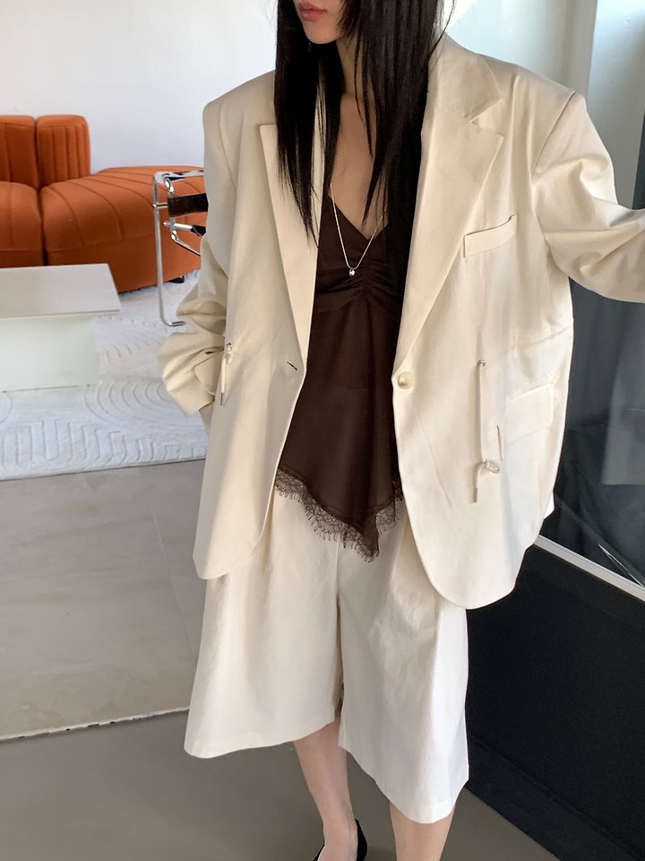 Vive L - Korean Women Fashion - #womensfashion - Natural Bermuda Pants - 3