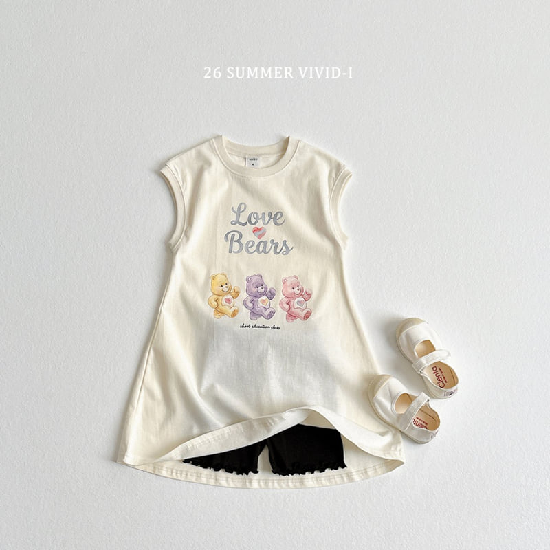 Vivid I - Korean Children Fashion - #Kfashion4kids - Painted Bear Long One-piece - 9