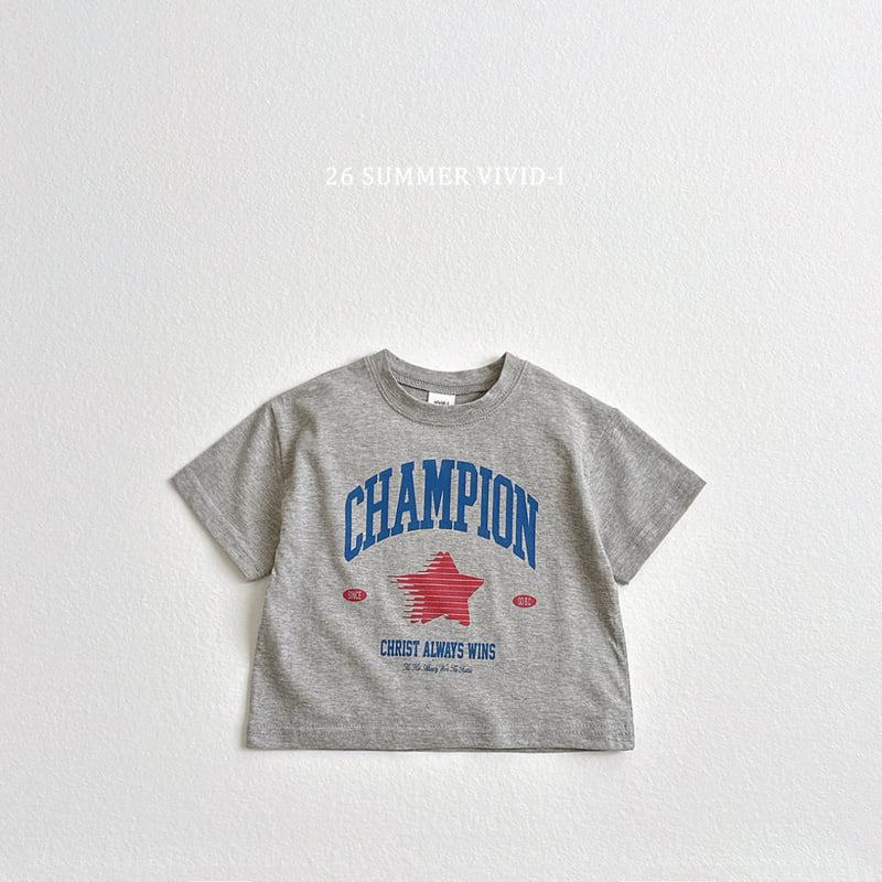 Vivid I - Korean Children Fashion - #Kfashion4kids - Champion Short Sleeve Tee - 6