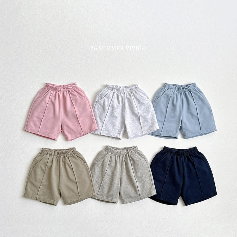 Vivid I - Korean Children Fashion - #Kfashion4kids - Pintuck Sweat Shorts