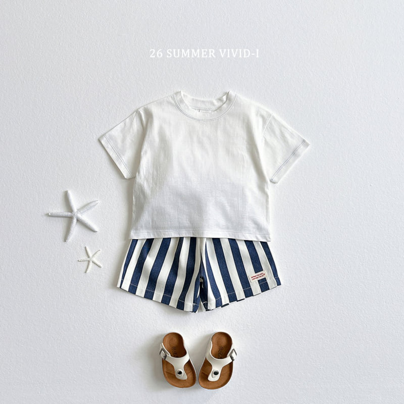 Vivid I - Korean Children Fashion - #Kfashion4kids - Stitch Panel Short Sleeve Tee - 9