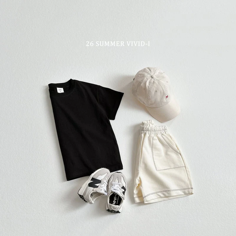 Vivid I - Korean Children Fashion - #Kfashion4kids - Sweat Stitch Shorts - 8