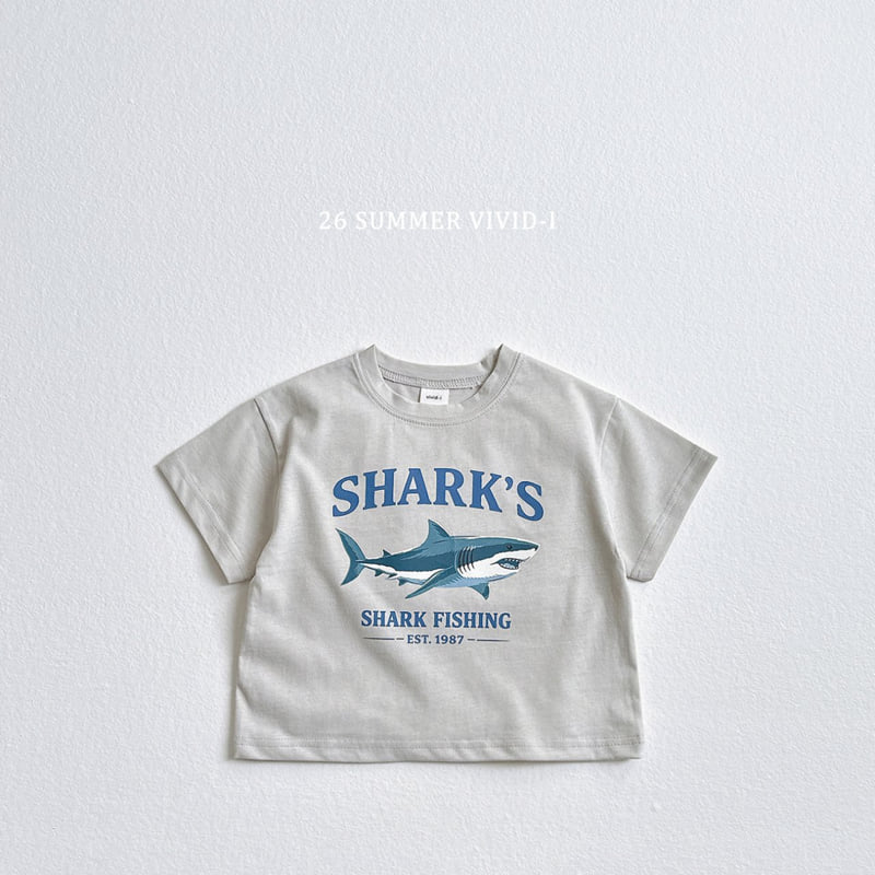 Vivid I - Korean Children Fashion - #Kfashion4kids - Shark Silket Short Sleeve Tee - 6