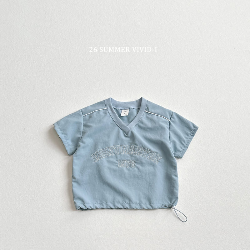 Vivid I - Korean Children Fashion - #kidzfashiontrend - Nylon Track Short Sleeve Tee - 4