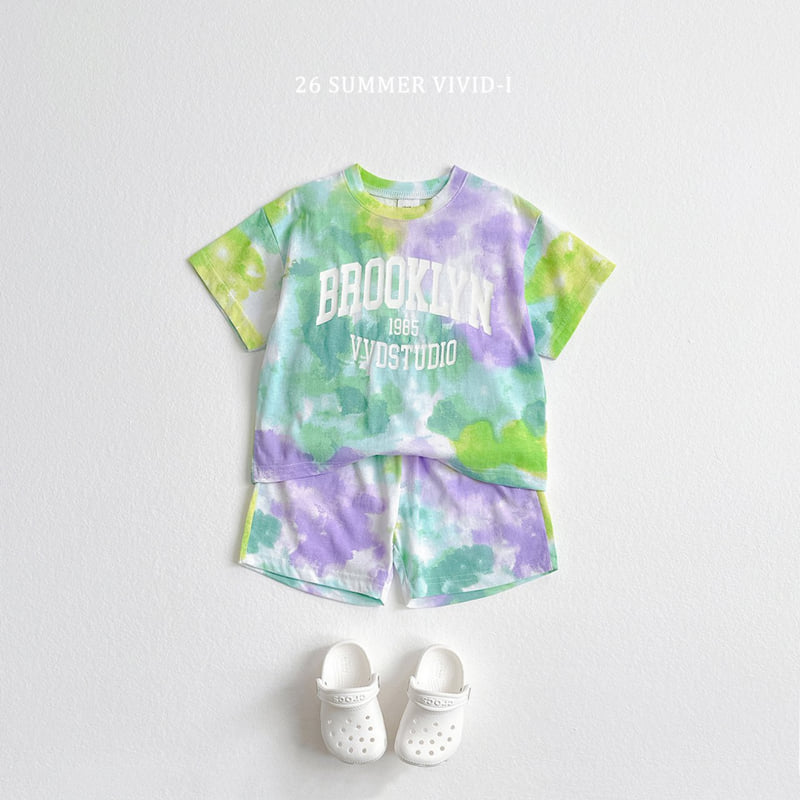 Vivid I - Korean Children Fashion - #Kfashion4kids - Tie-Dye Print Set - 5