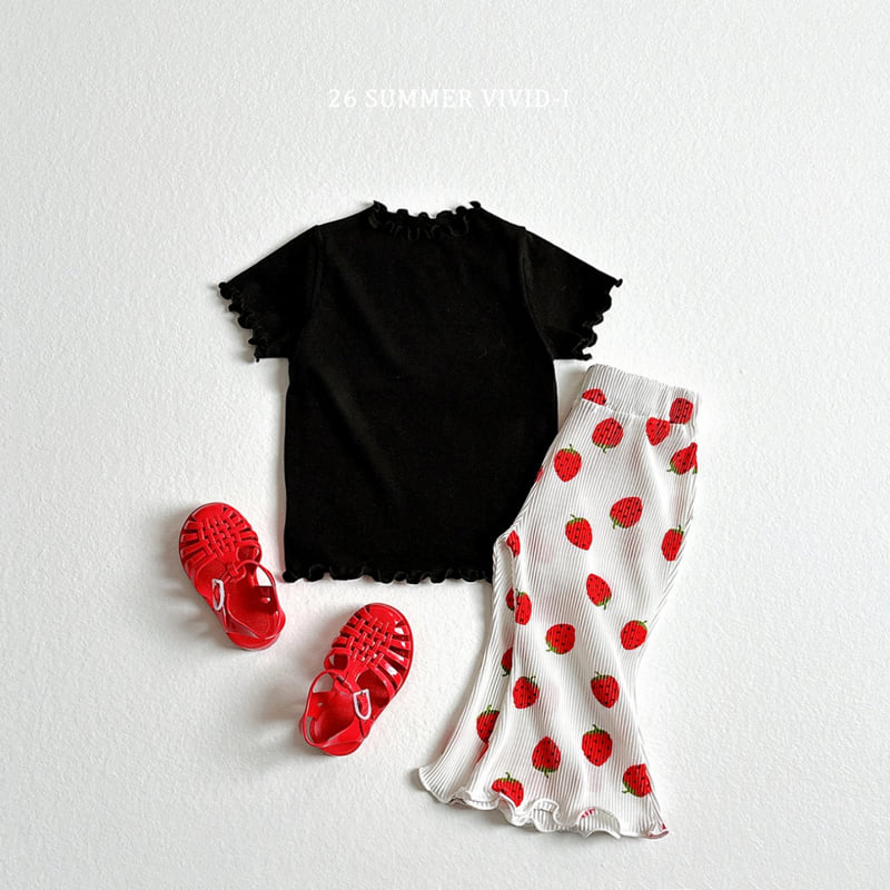 Vivid I - Korean Children Fashion - #Kfashion4kids - Essential Frill Tee - 10