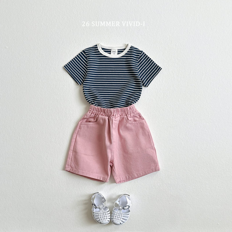Vivid I - Korean Children Fashion - #Kfashion4kids - Stitch Cotton Shorts - 9