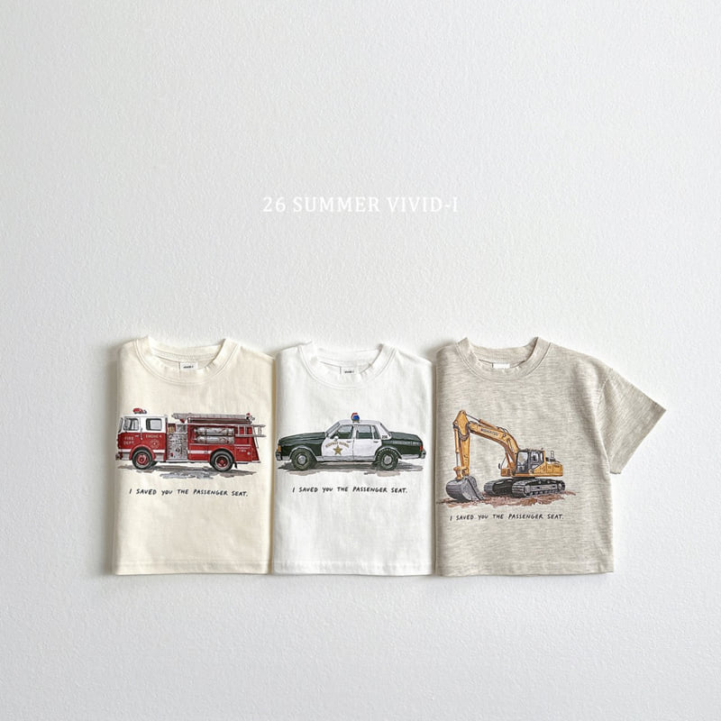 Vivid I - Korean Children Fashion - #childofig - Vintage Car Short Sleeve Tee