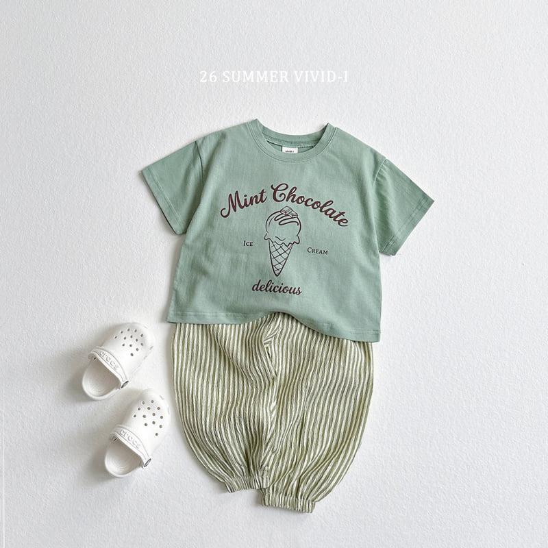Vivid I - Korean Children Fashion - #childofig - Ice Cream Short Sleeve Tee - 12
