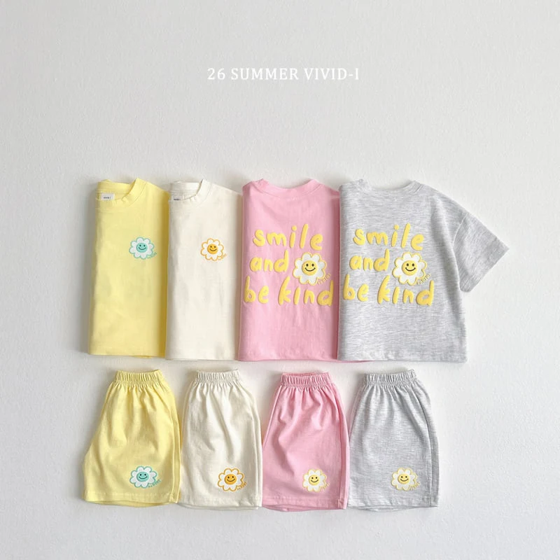 Vivid I - Korean Children Fashion - #childofig - Smile Embossed Set
