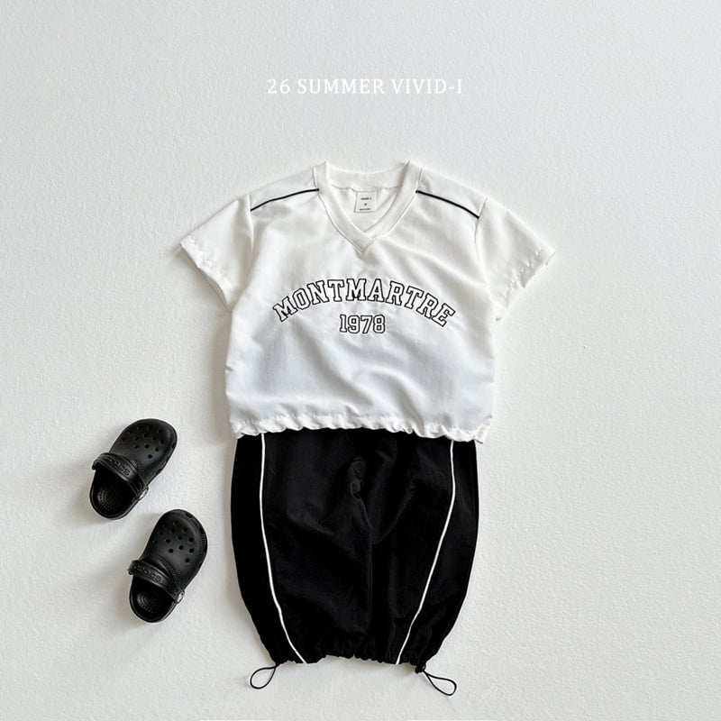 Vivid I - Korean Children Fashion - #childofig - Nylon Track Short Sleeve Tee - 12