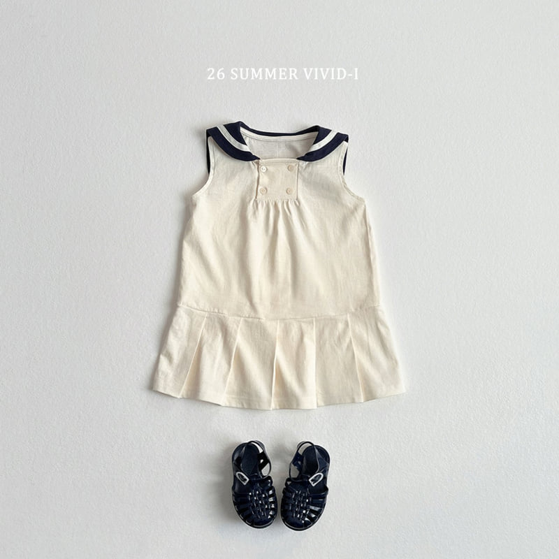 Vivid I - Korean Children Fashion - #childofig - Sailor Sleeveless One-piece - 5