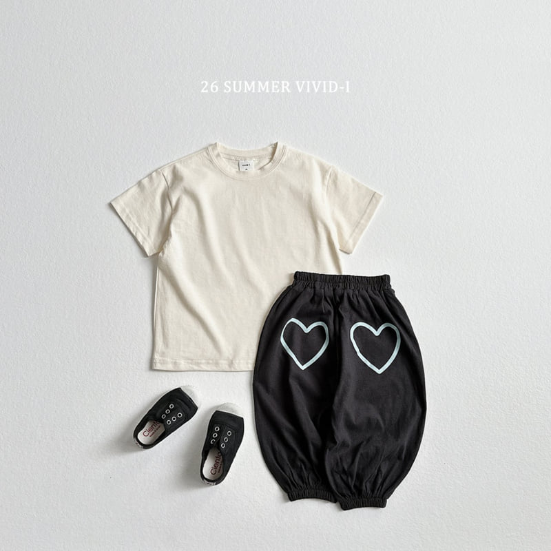 Vivid I - Korean Children Fashion - #childofig - Heart Jogger Pants - 11