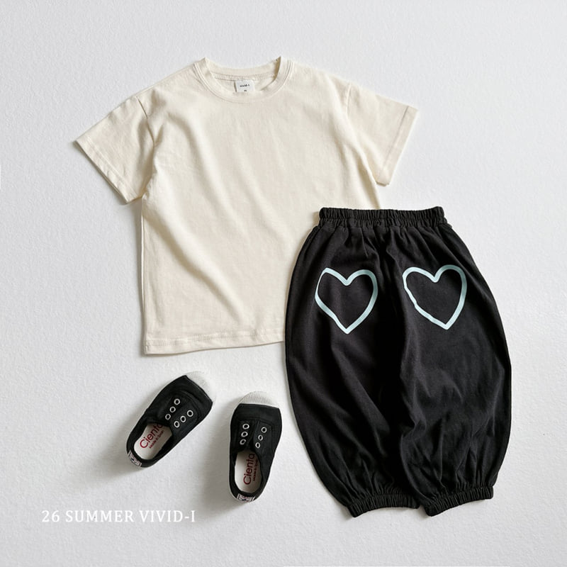 Vivid I - Korean Children Fashion - #childofig - Heart Jogger Pants - 12