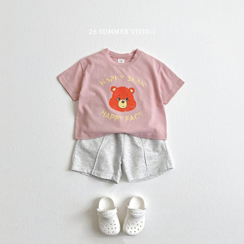 Vivid I - Korean Children Fashion - #childrensboutique - Happy Bear Short Sleeve Tee - 7