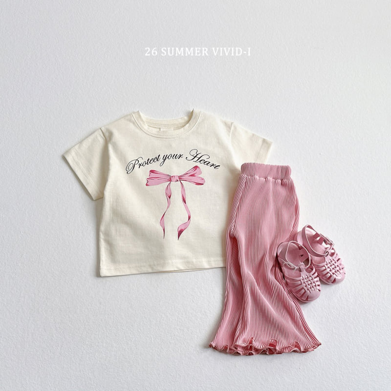 Vivid I - Korean Children Fashion - #childrensboutique - Color Pleated Flared Cropped Pants - 6
